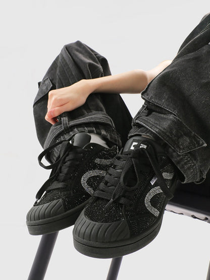 Sparkle Shell Head Sneaker Heel-Up Casual Training Shoes【s0000015636】