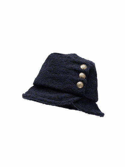 Woolen Pleated Bucket Hat【s0000015639】