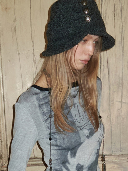 Woolen Pleated Bucket Hat【s0000015639】