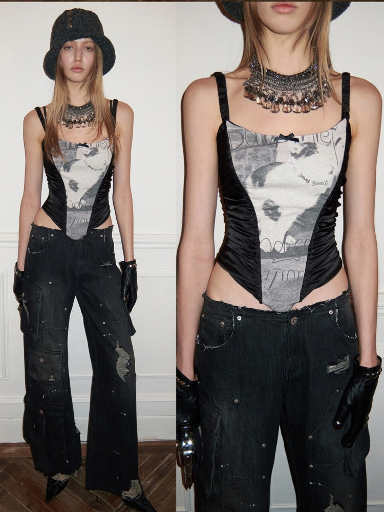 Multi-Pocket Workwear Feng Shui Wash Jeans【s0000015641】