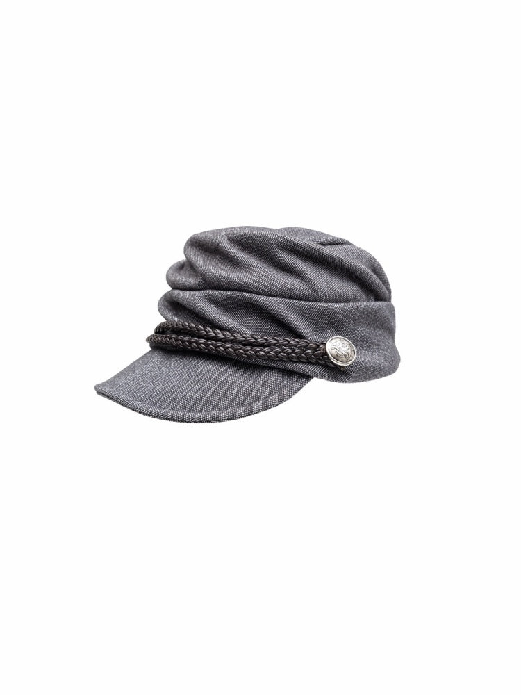 Court Style 3D Pleated Braided Belt Pile Hat【s0000015647】