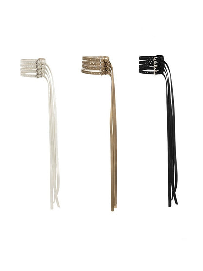 Metal Buckle Multi-Layer Fringe Strap Bracelet Adjustable Dual-Use【s0000015648】