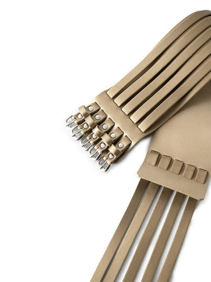 Metal Buckle Multi-Layer Fringe Strap Bracelet Adjustable Dual-Use【s0000015648】