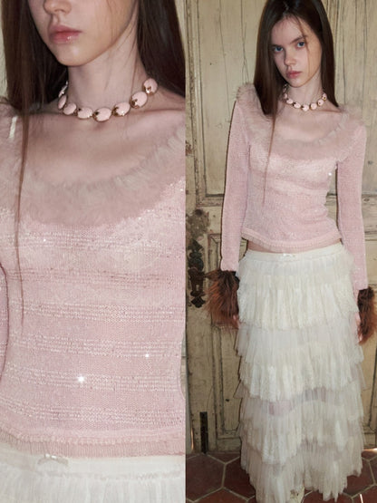 Lace Multi-Layer Mesh Patchwork Cake Skirt【s0000015649】