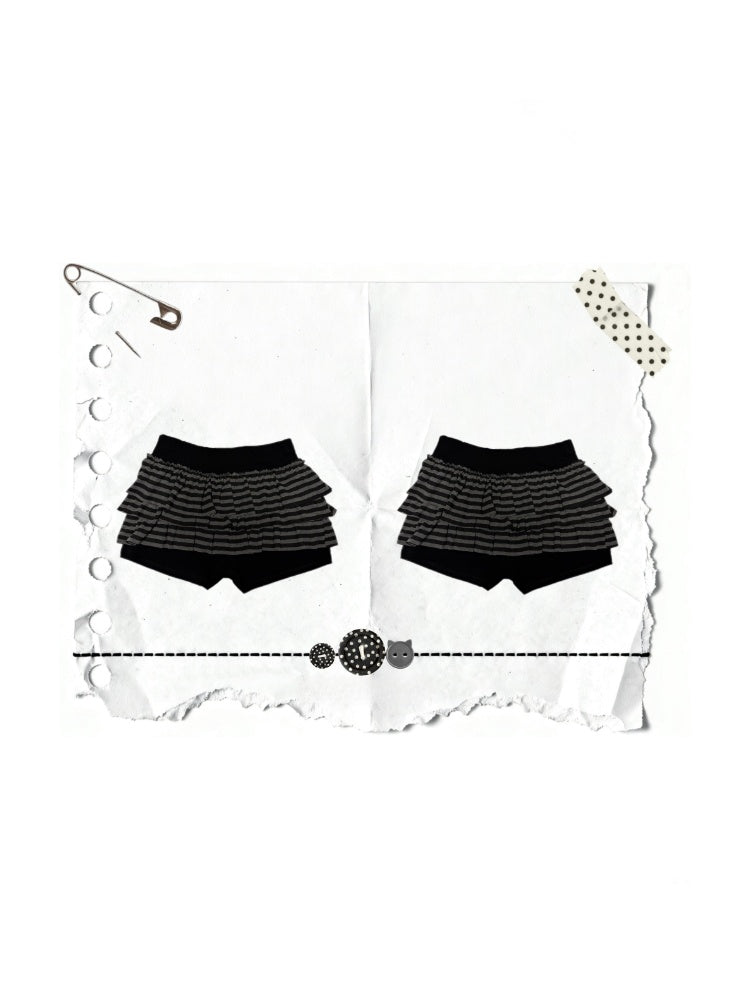 Cross Patchwork Striped High Neck Subculture Slimming Base Layer【s0000015662】