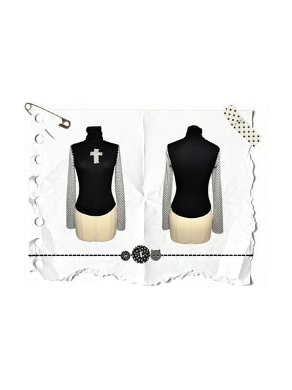 Cross Stitch Patchwork Polka Dot Base Cake Dress【s0000015663】
