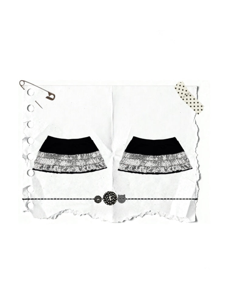 Cross Stitch Patchwork Polka Dot Base Cake Dress【s0000015663】