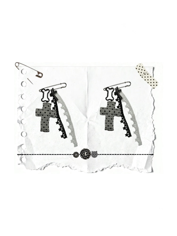 Cross Stitch Patchwork Polka Dot Base Cake Dress【s0000015663】