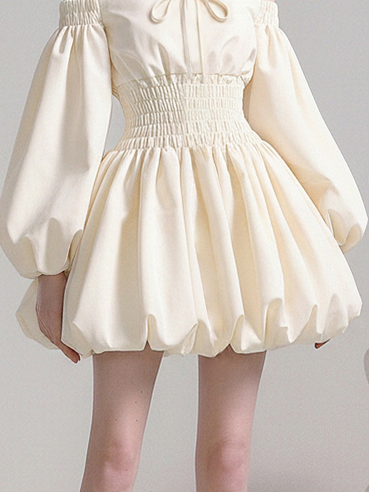 Romantic Girly Off-Shoulder Dress【s0000015781】