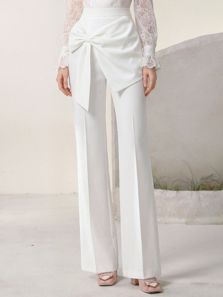Slim Lace Blouse & Semi-Flared Long Pants Set【s0000015808】