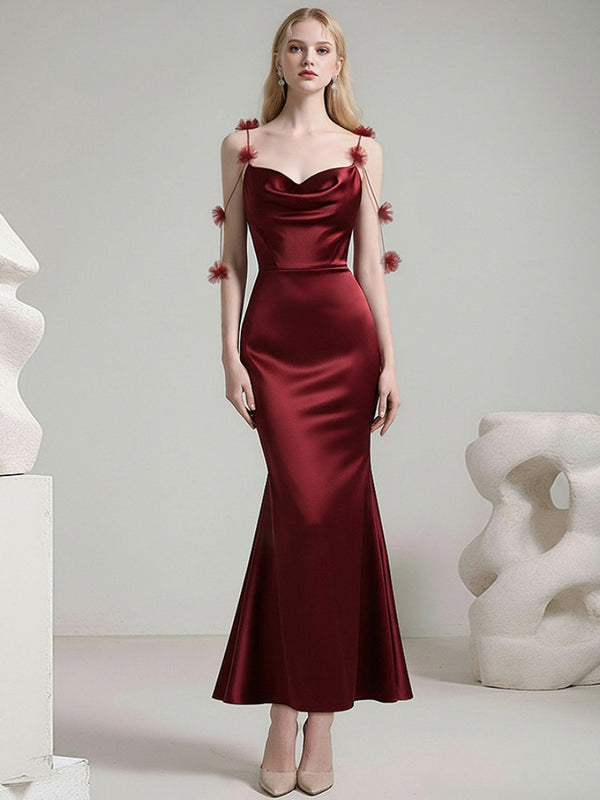 Sleeveless Heart Swing Collar Mermaid Dress【s0000015837】