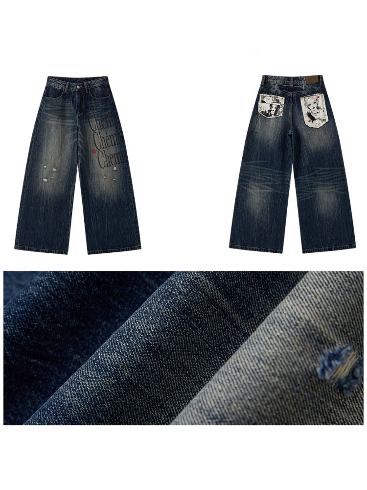 Chemical Girl × NANA Collaboration High-Waisted Wide-Leg Big Flared Jeans【s0000016011】