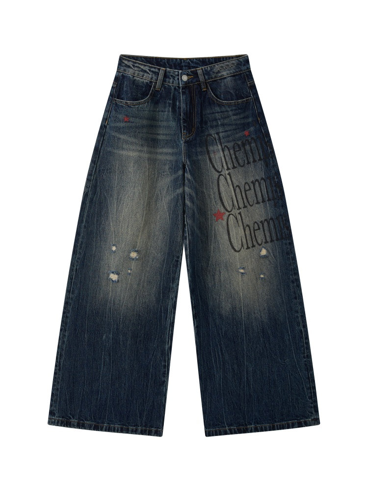 Chemical Girl × NANA Collaboration High-Waisted Wide-Leg Big Flared Jeans【s0000016011】