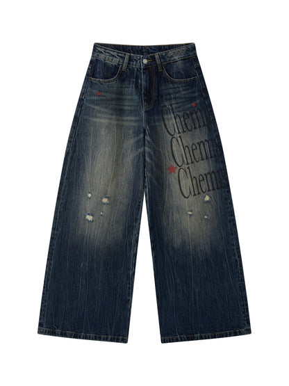 Chemical Girl × NANA Collaboration High-Waisted Wide-Leg Big Flared Jeans【s0000016011】