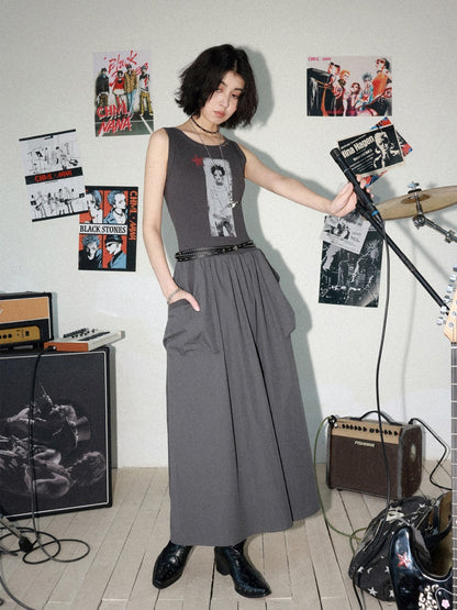 Chemical Girl × NANA Collaboration Character Print Silhouette Patchwork Sleeveless Dress【s0000016013】