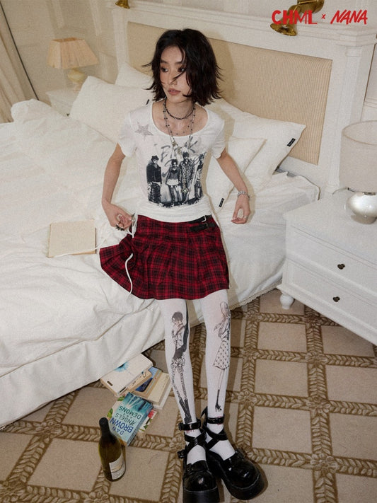 Chemical Girl × NANA Collaboration Character Print Pantyhose【s0000016027】