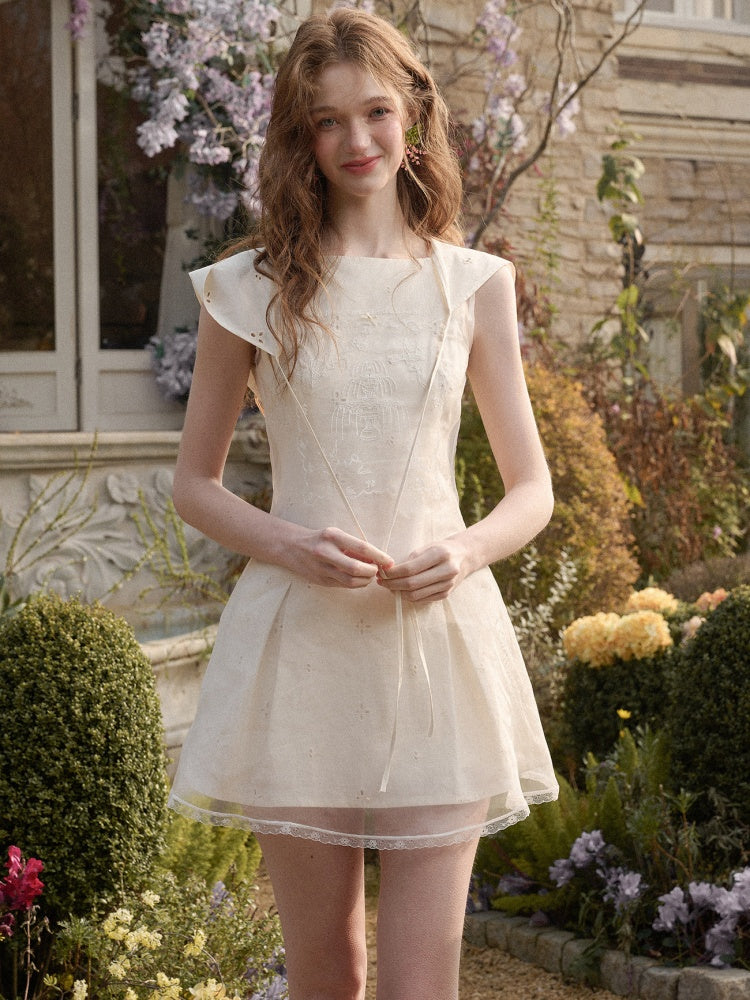 Fountain Embroidered Double-Layer Dress【s0000016030】