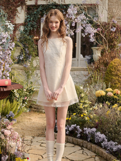Fountain Embroidered Double-Layer Dress【s0000016030】