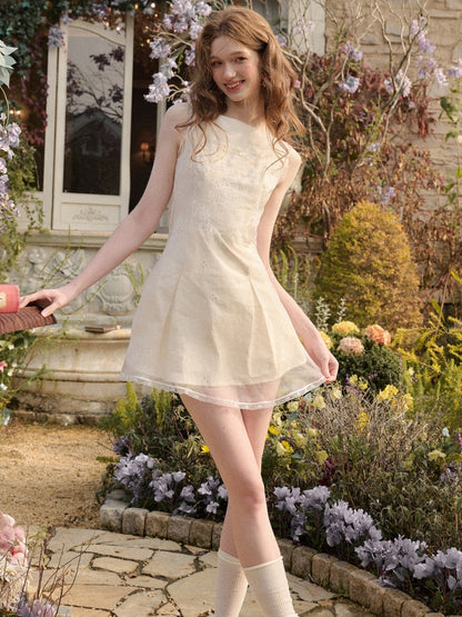 Fountain Embroidered Double-Layer Dress【s0000016030】