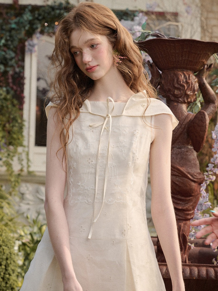 Fountain Embroidered Double-Layer Dress【s0000016030】
