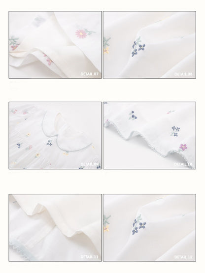 Botanical Embroidery Tank Tops Pants Dress Setup【s0000016032】