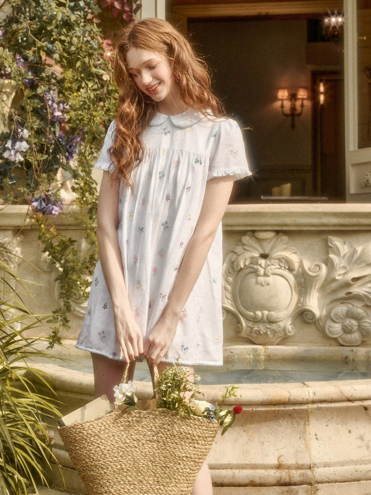 Botanical Embroidery Tank Tops Pants Dress Setup【s0000016032】