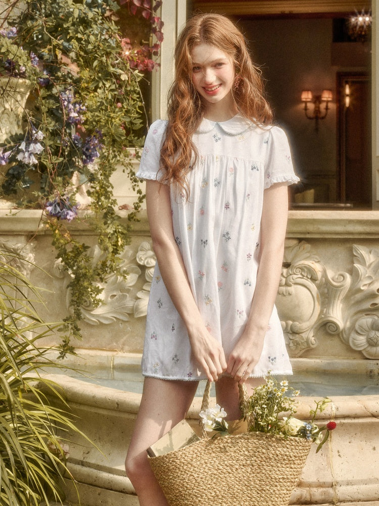 Botanical Embroidery Tank Tops Pants Dress Setup【s0000016032】