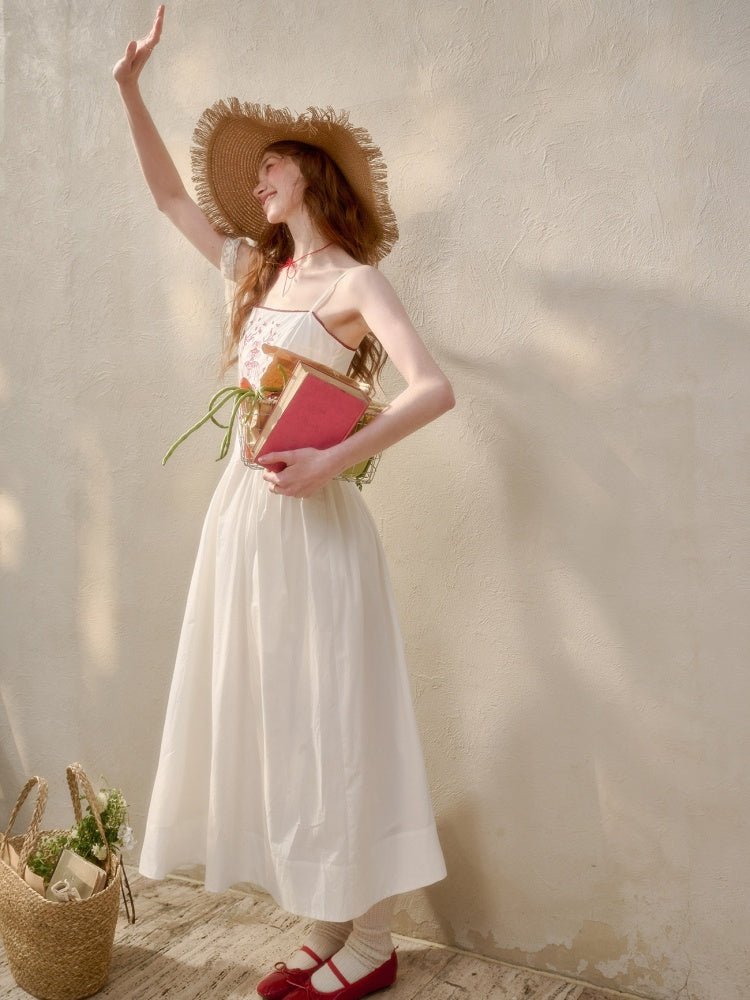 Fountain Embroidery Camisole Long Dress【s0000016036】