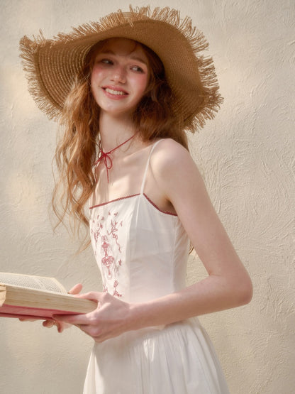 Fountain Embroidery Camisole Long Dress【s0000016036】