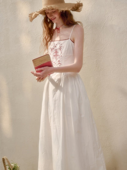 Fountain Embroidery Camisole Long Dress【s0000016036】