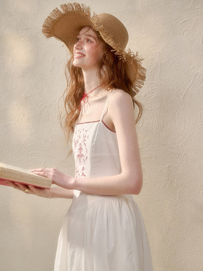 Fountain Embroidery Camisole Long Dress【s0000016036】
