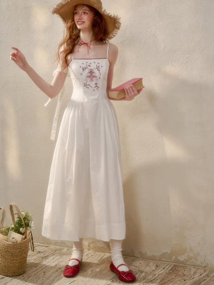 Fountain Embroidery Camisole Long Dress【s0000016036】