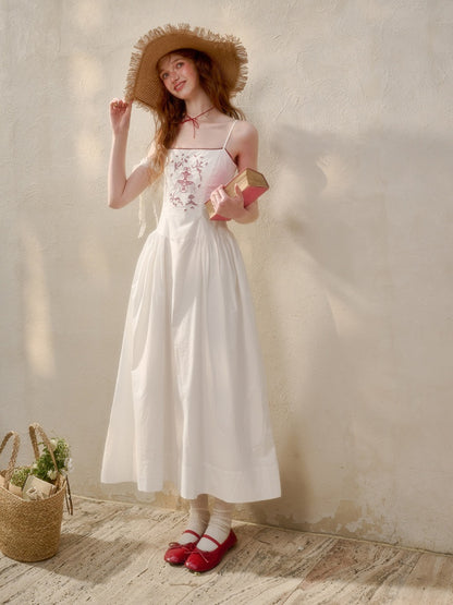 Fountain Embroidery Camisole Long Dress【s0000016036】
