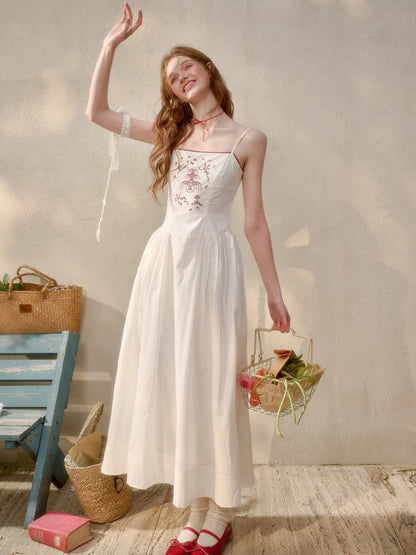 Fountain Embroidery Camisole Long Dress【s0000016036】
