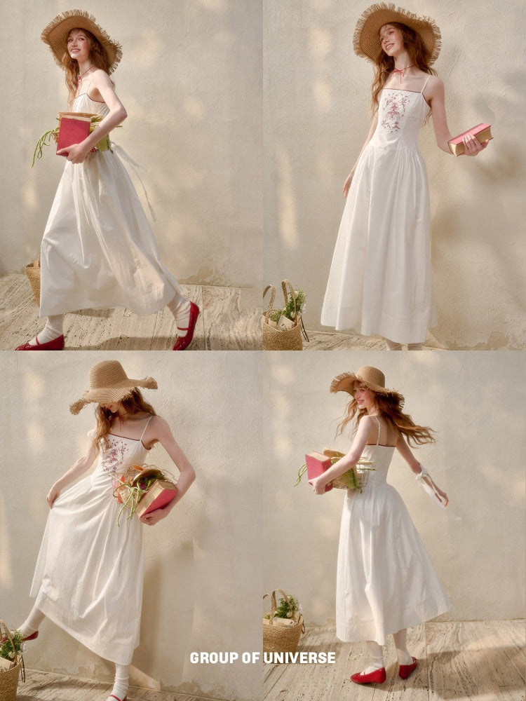 Fountain Embroidery Camisole Long Dress【s0000016036】