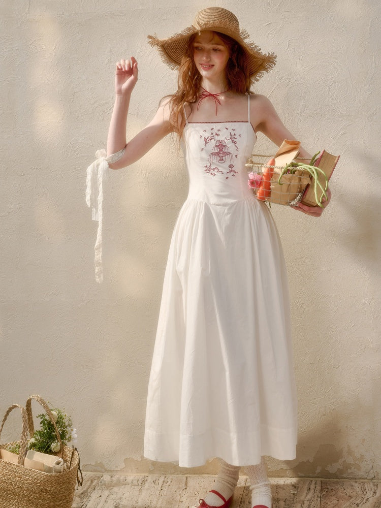 Fountain Embroidery Camisole Long Dress【s0000016036】