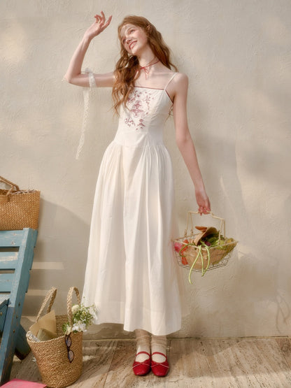 Fountain Embroidery Camisole Long Dress【s0000016036】