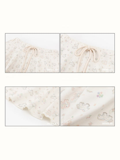 Original Hand-Painted Cardigan & Skirt Setup【s0000016038】