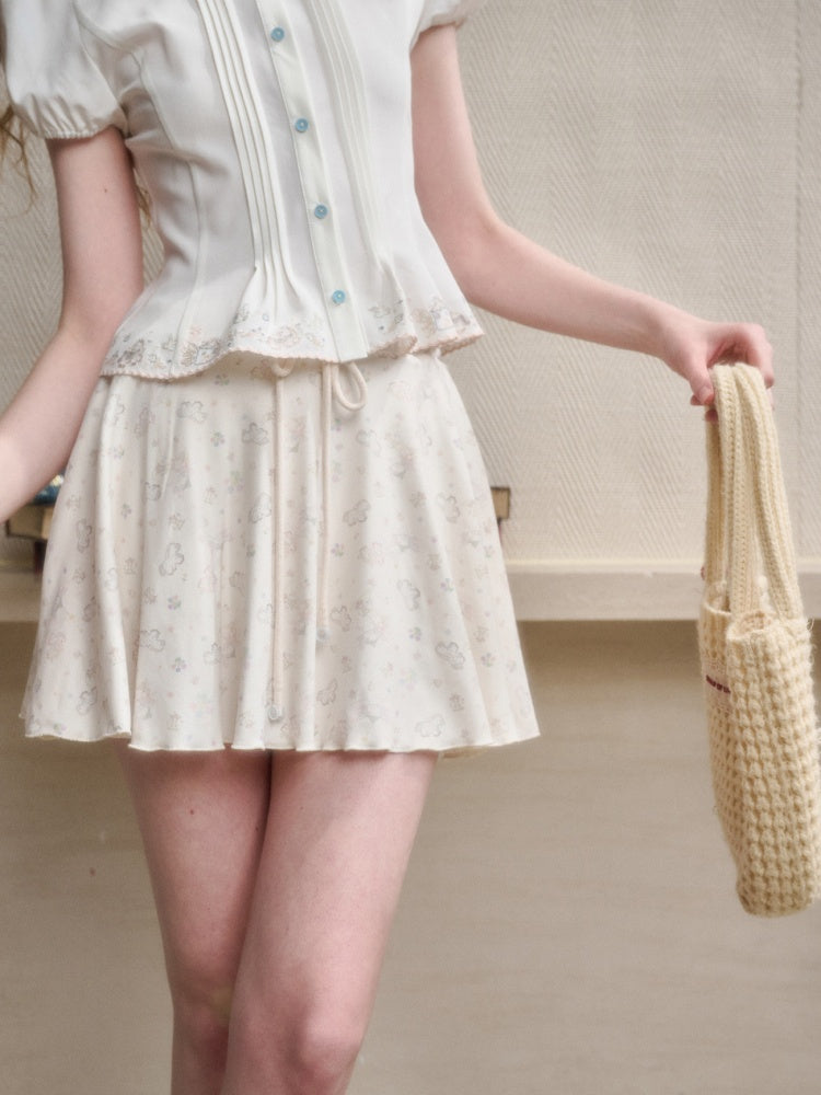 Handmade Embroidery Cute Playful Doll Collar Blouse【s0000016039】