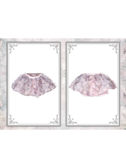 Fairy Three-Dimensional Flower Elastic Waist Short Skirt【s0000016142】