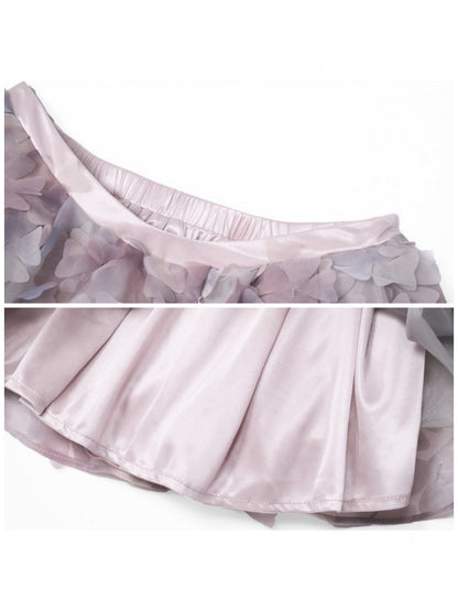 Fairy Three-Dimensional Flower Elastic Waist Short Skirt【s0000016142】