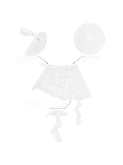 Star Lace Irregular Piece Layered Butt Curtain【s0000016150】