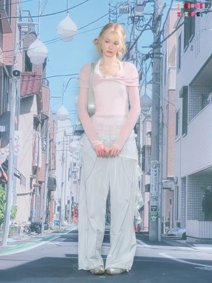 Star Lace Irregular Piece Layered Butt Curtain【s0000016150】