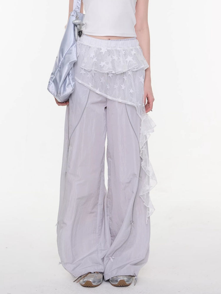 Star Lace Irregular Piece Layered Butt Curtain【s0000016150】
