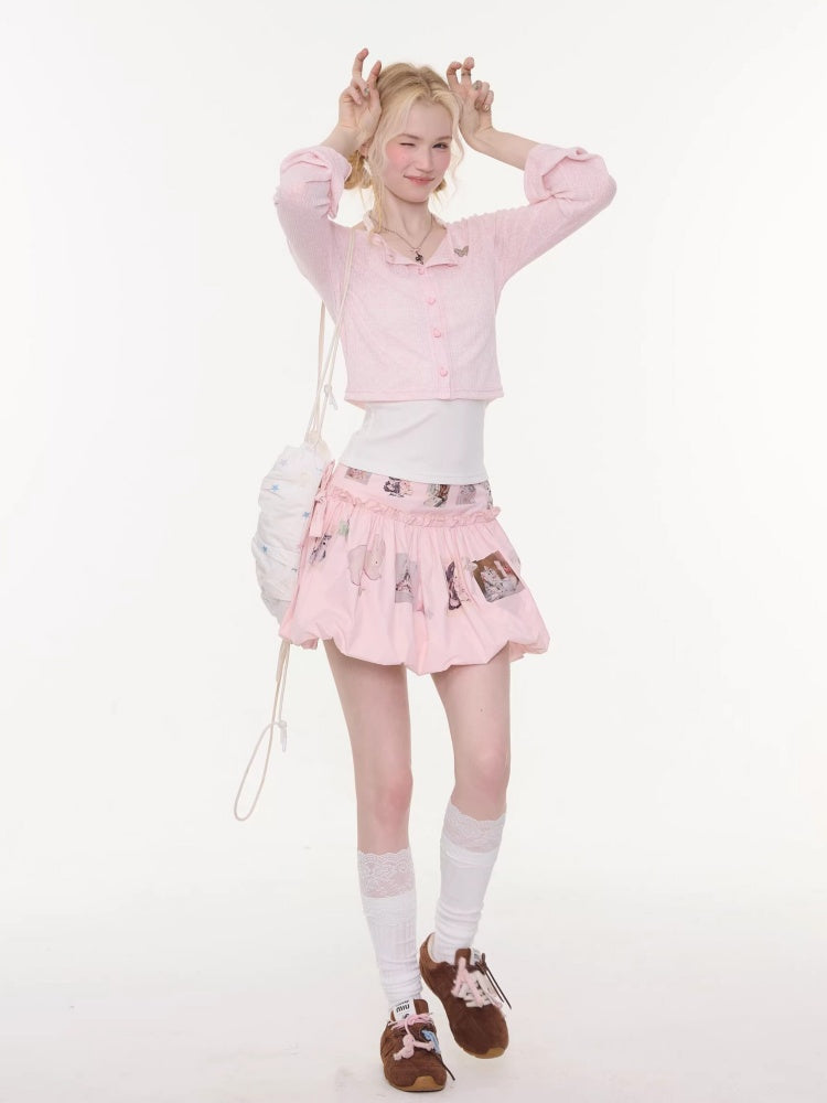 Animal Print High-Waisted Slimming Pocket Skirt【s0000016171】
