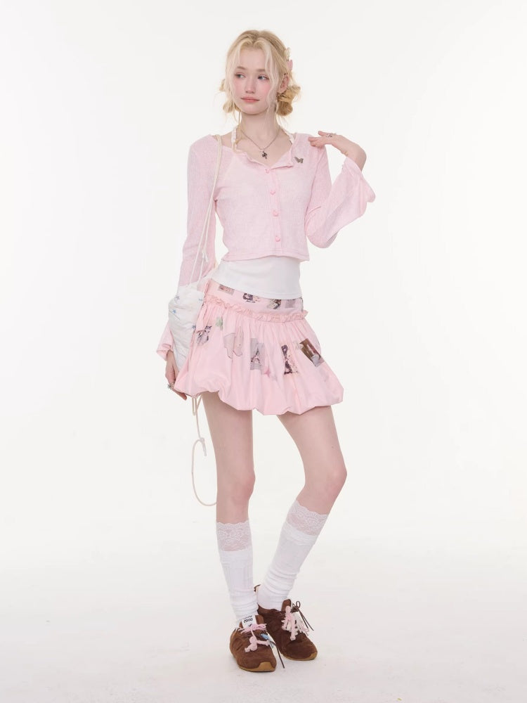 Animal Print High-Waisted Slimming Pocket Skirt【s0000016171】