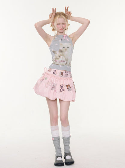 Animal Print High-Waisted Slimming Pocket Skirt【s0000016171】