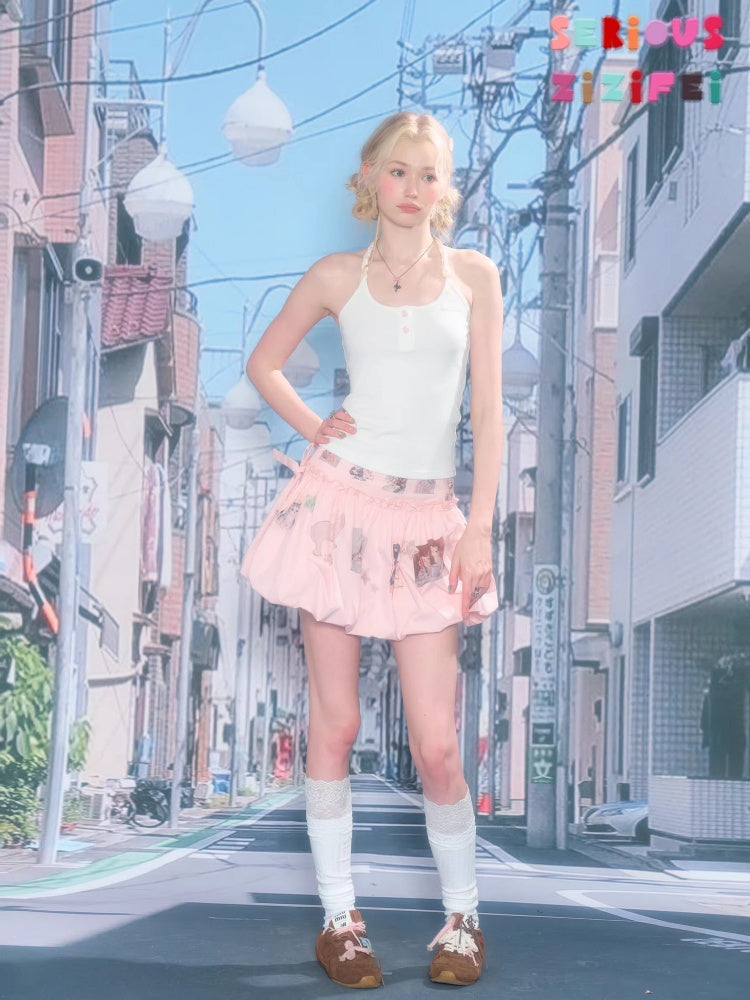 Twist Braid Halter-Neck Slim Tops【s0000016176】