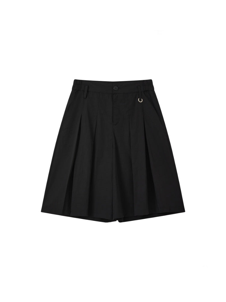 Multi-Colored Mid-Length A-Line Pleated Culottes【s0000016298】
