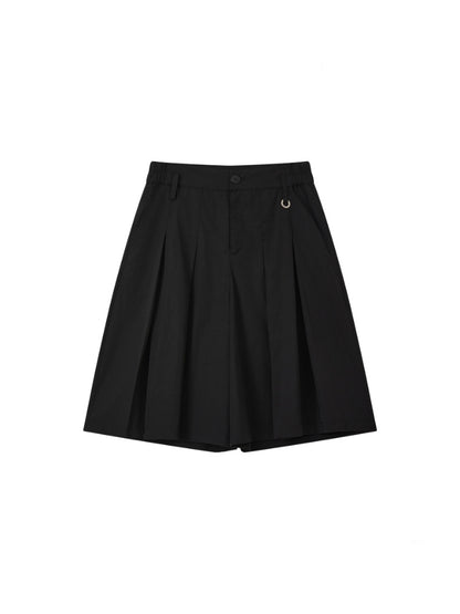 Multi-Colored Mid-Length A-Line Pleated Culottes【s0000016298】